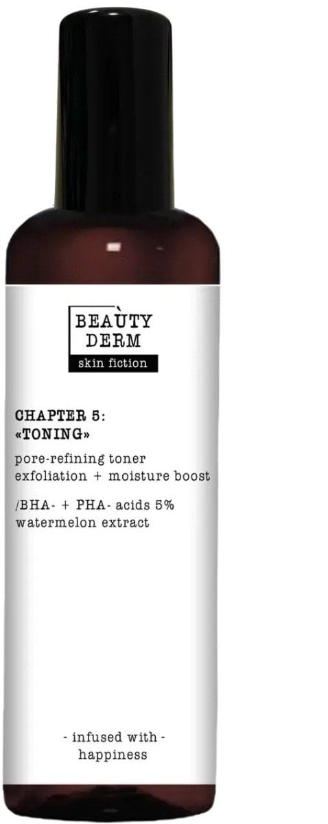 Тонер для обличчя Beauty Derm Skin Fiction з BHA-, PHA-кислотами та кавуном 200 мл