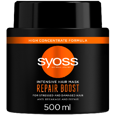 Інтенсивна маска для пошкодженого волосся SYOSS Repair Boost 500 мл фото 2