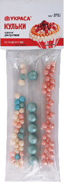 Кульки цукрові Украса декоративні перламутр 3 стіки, 17 г, 1 упаковка фото 2