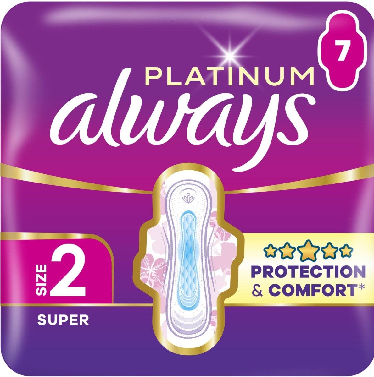 Гігієнічні прокладки Always Platinum Super (Розмір 2) 7 шт