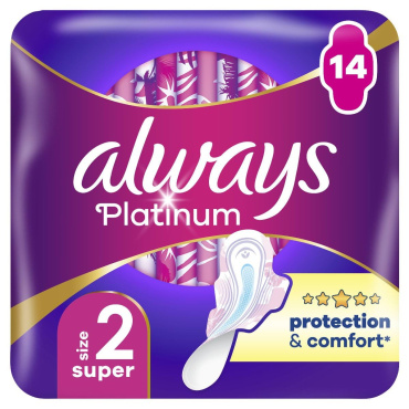 Гігієнічні прокладки Always Platinum Super Розмір 2 14 шт
