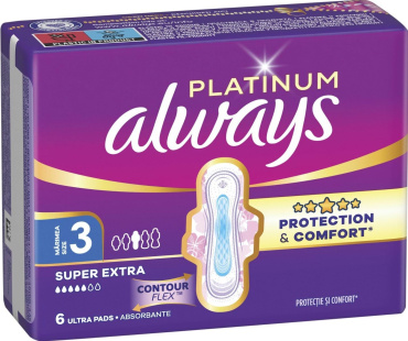 Гігієнічні прокладки Always Platinum Super Extra (Розмір 3) 6 шт фото 1