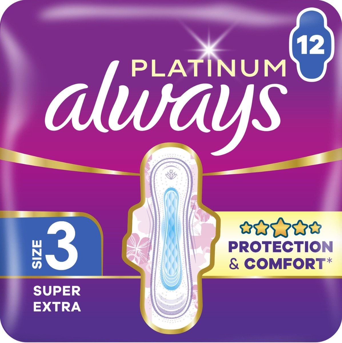 Гігієнічні прокладки Always Platinum Super Extra (Розмір 3) 12 шт.