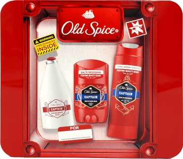 Набір Old Spice Captain Лосьйон після гоління 100 мл + Дезодорант-стік 50 мл + Гель для душу 250 мл