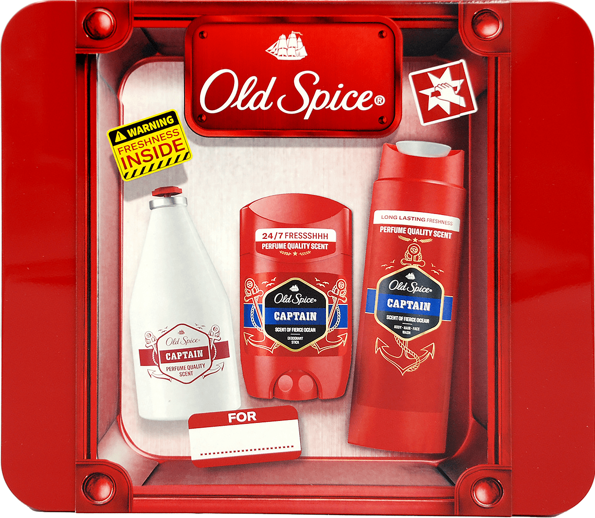Набір Old Spice Captain Лосьйон після гоління 100 мл + Дезодорант-стік 50 мл + Гель для душу 250 мл