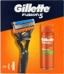Набор Gillette бритва Fusion5 + сменные кассеты + гель для бритья 200 мл