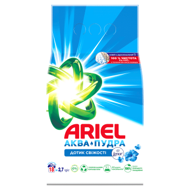 Стиральный порошок Ariel Аква-Пудра Прикосновение свежести Lenor, 2,7 кг фото 2