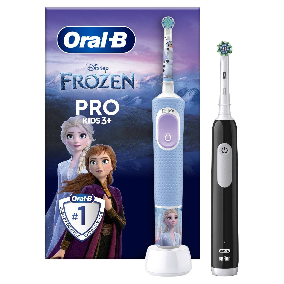 Набор электрических зубных щеток Oral-B Pro Series 1 + Oral-B Pro Kids «Ледяное сердце»