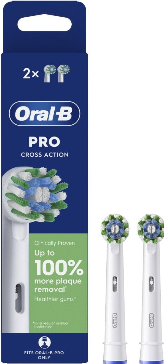 Змінні насадки Oral-B Cross Action EB50RX до електричної зубної щітки 2 шт