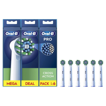 Насадки для електричної зубної щітки Oral-B Pro Cross Action, 6 шт