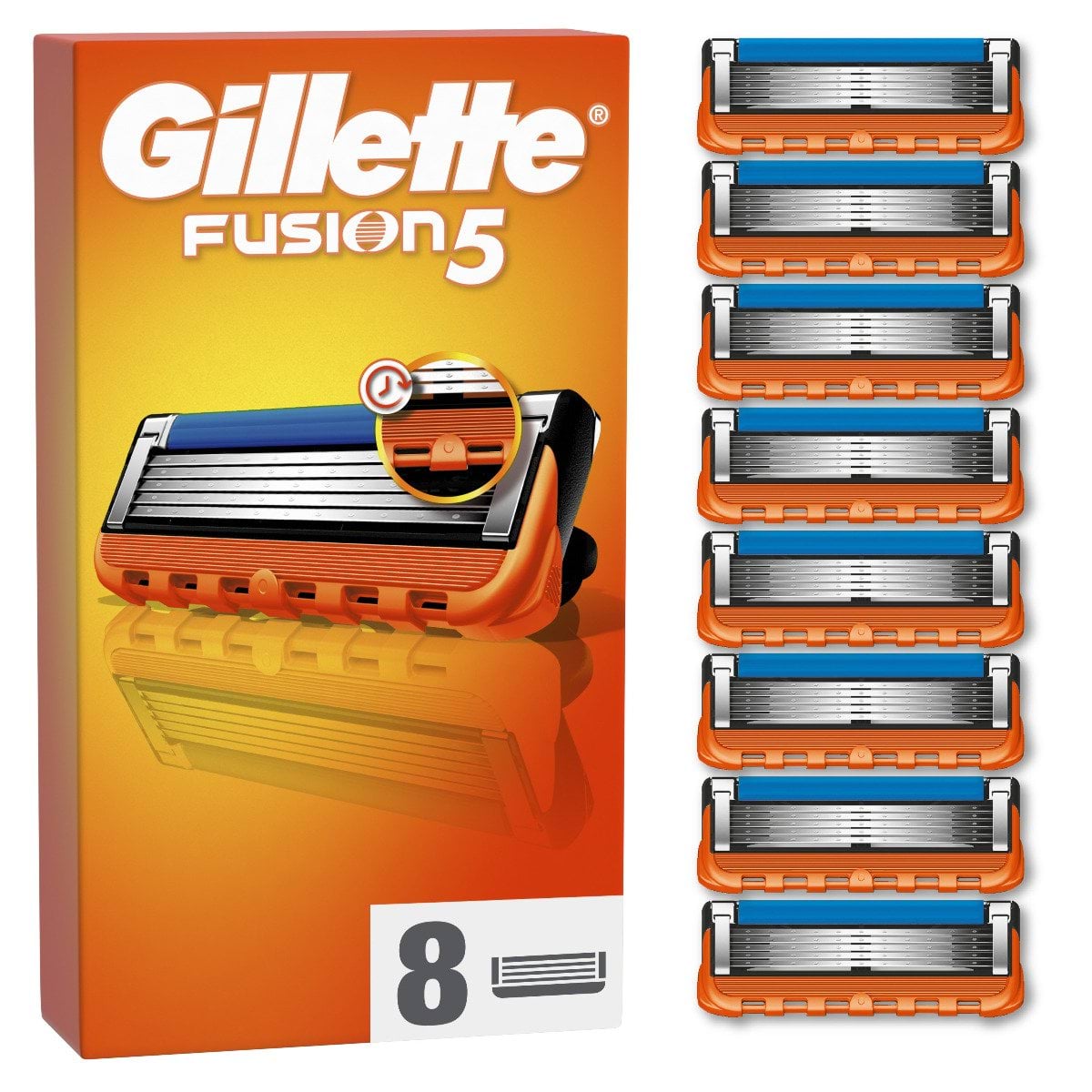 Сменные картриджи для бритья (лезвия) мужские Gillette Fusion 5, 8 шт