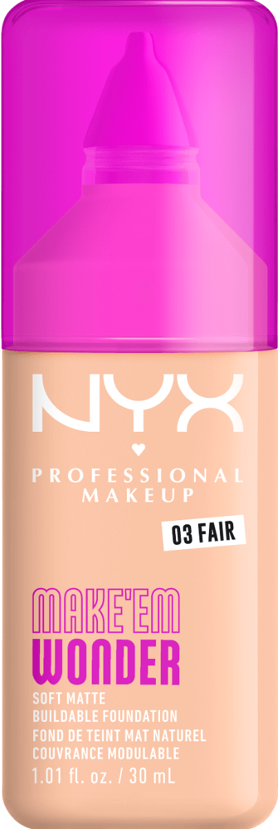 Тональная основа для лица NYX Professional Makeup Make'em Wonder 03, 30 мл