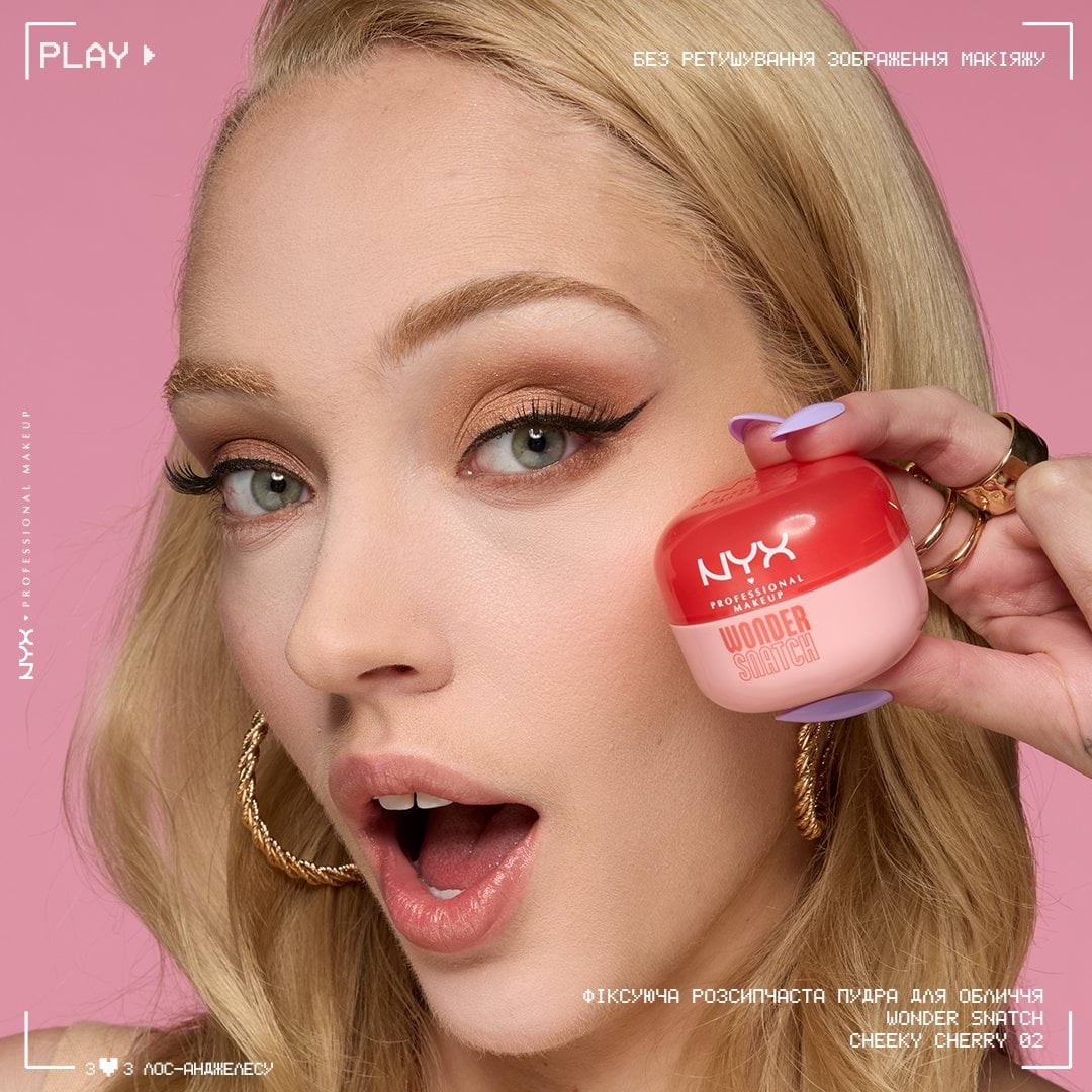 Пудра NYX Professional Makeup Wonder Snatch Lifting Setting Powder рассыпчатая оттенок 02 Cheeky Cherry 6 г фото 6
