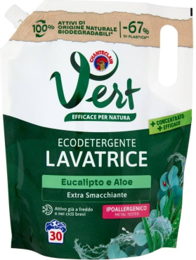 Гель для прання ChanteClair Vert Евкаліпт та алое запаска 30 циклів прання 1.2 л