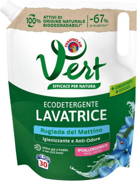 Гель для прання ChanteClair Vert Ранкова роса запаска 30 циклів прання 1.2 л