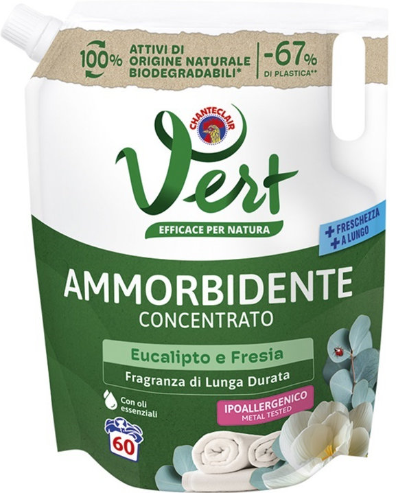 Кондиціонер для прання ChanteClair Vert Евкаліпт і фрезія 60 циклів прання запаска 1.2 л