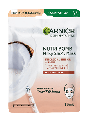 Тканевая маска для сухой и тусклой кожи Garnier Skin Naturals Питание-Бомба с кокосовым молоком 28 г