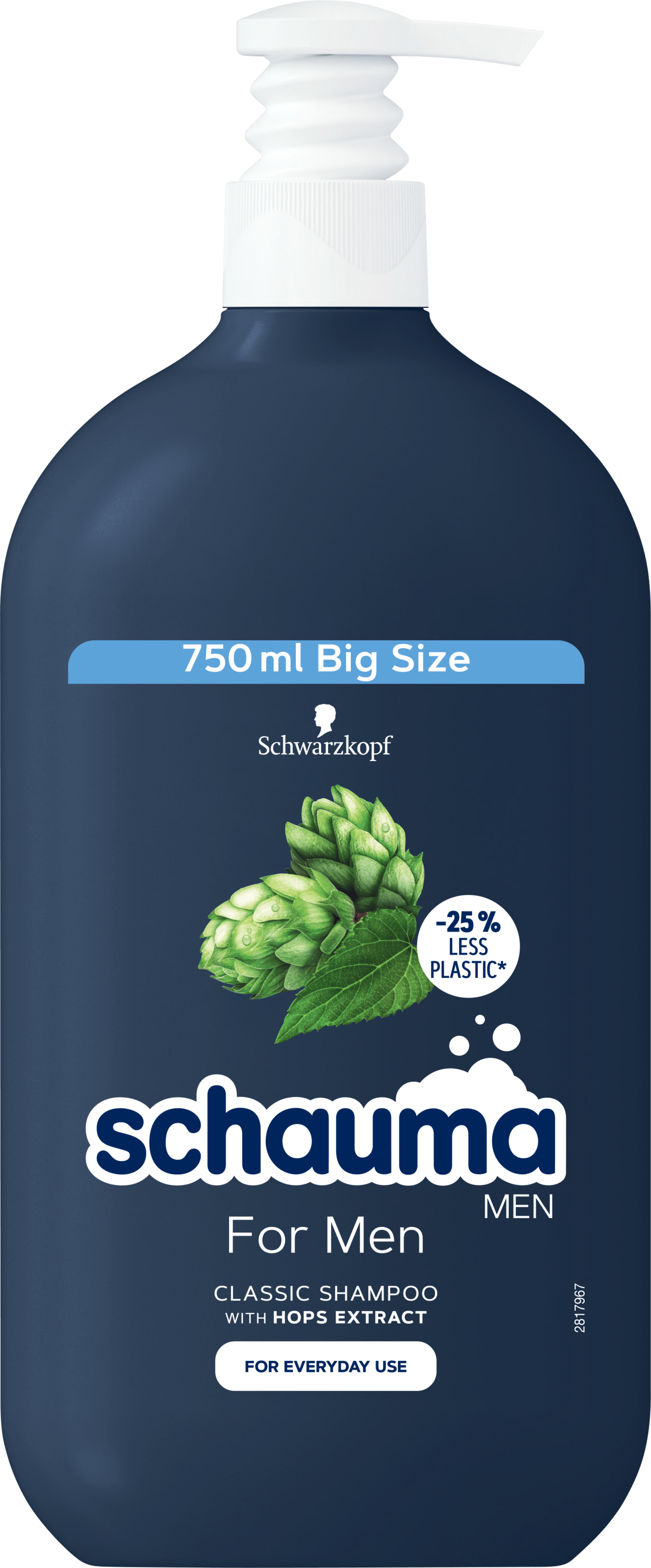 SCHAUMA Men Шампунь для чоловіків з екстрактом хмелю для щоденного використання 750 мл