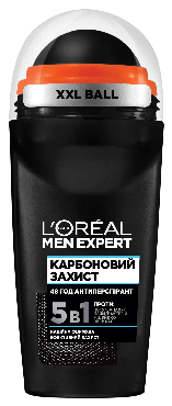 Кульковий Дезодорант-Антиперспірант L'Oréal Paris Men Expert Карбоновий Захист Для чоловіків, 50 мл