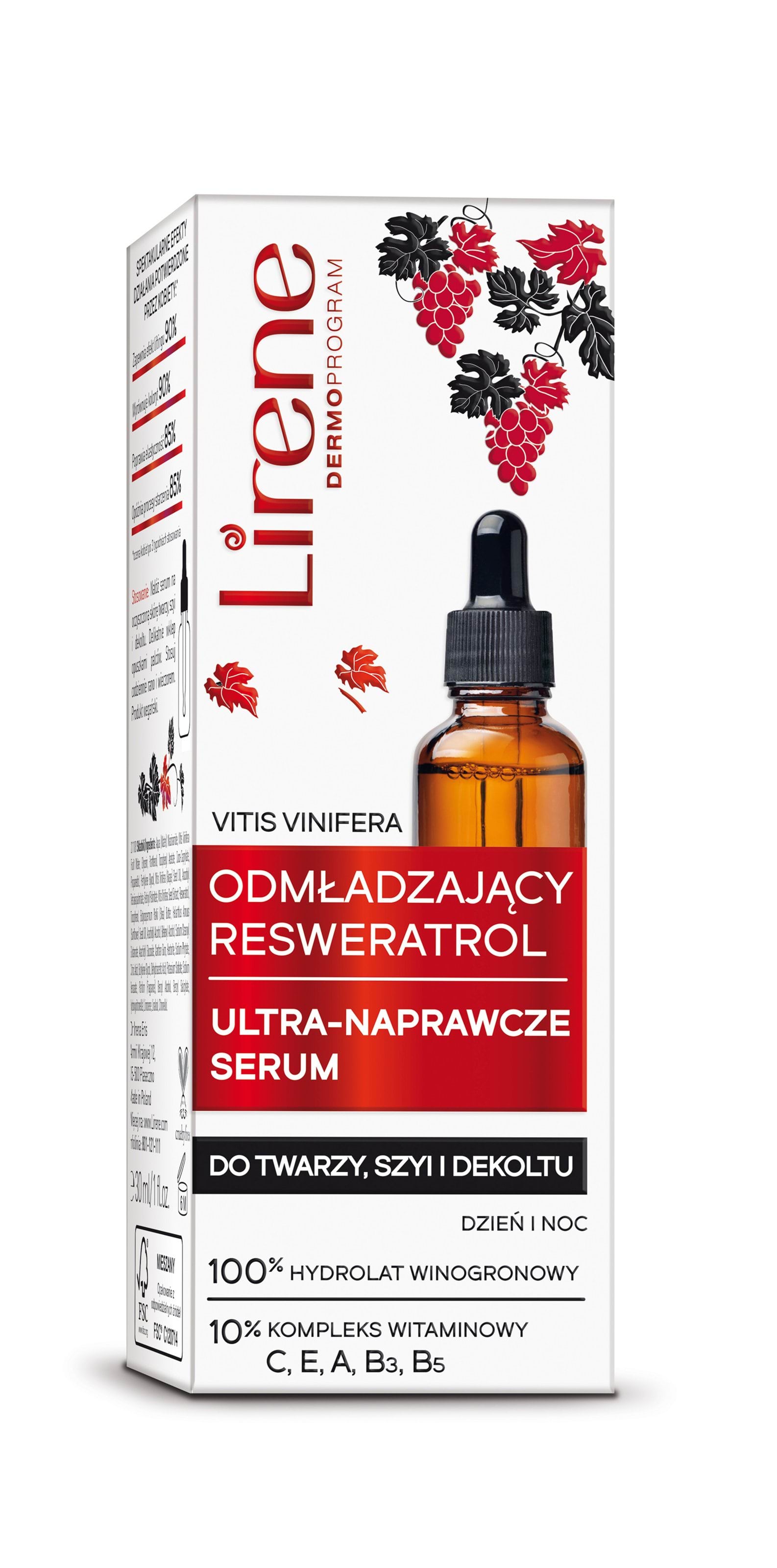 Сироватка для обличчя Lirene ультра відновлює Vitas Vinfera, 30 мл