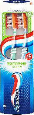 Зубна щітка Aquafresh Extreme Clean Medium, 2 шт