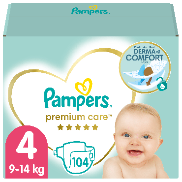 Підгузки Pampers Premium Care Розмір 4 (9-14 кг), 104 шт фото 1