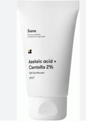 Sane гель-мусс для умывания очищающий Azelaic acid+Centella2%, 40мл