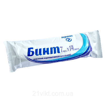 Бинт марлевий Екобинт медичний нестерильний 7м*14см, 1 шт