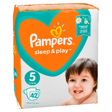 Pampers Sleep & Play подгузники Размер 5 (Junior) 11-16 кг, 42 подгузника фото 2