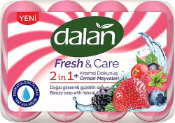 Dalan FRESH&CARE мыло туалетное 1+1 Лесные ягоды, 4*90 г