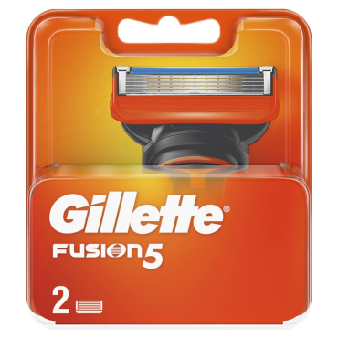 Сменные картриджи для бритья (лезвия) мужские Gillette Fusion5 2 шт фото 1