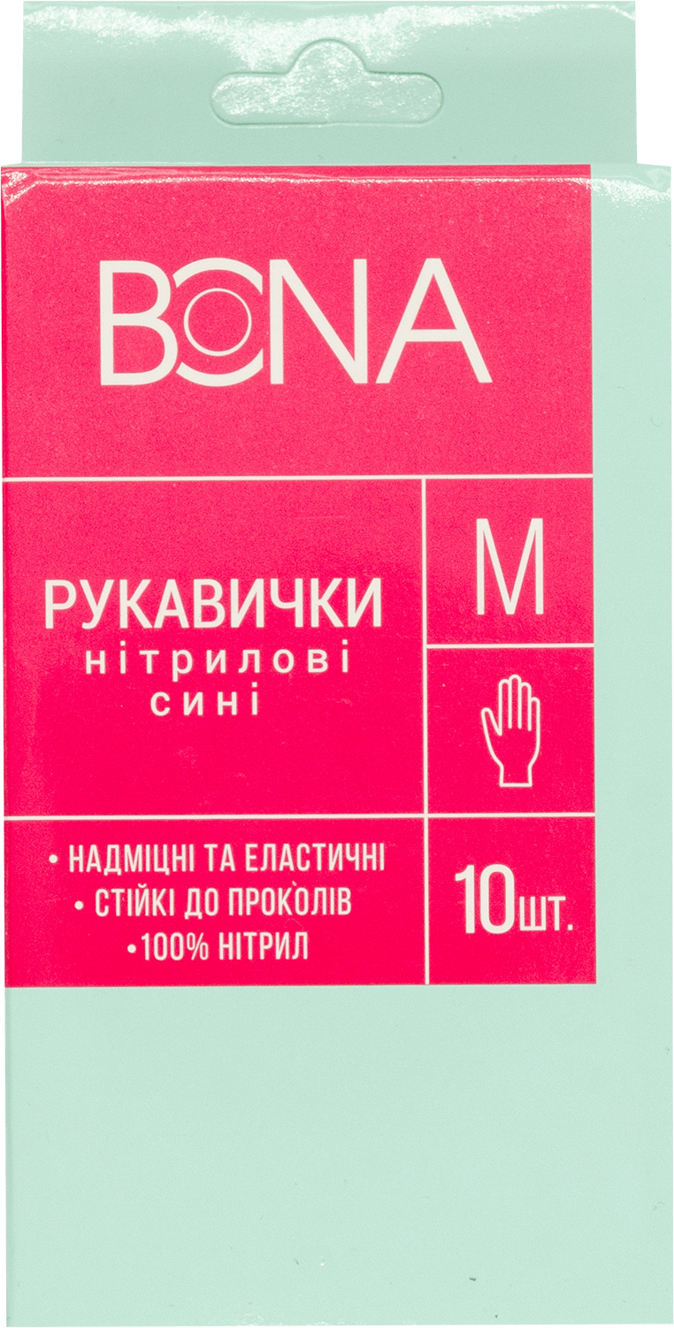 Перчатки нитриловые Bona размер М, 10шт