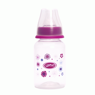 Бутылочка круглая Lindo с силиконовой соской 0+, 125 мл фото 5