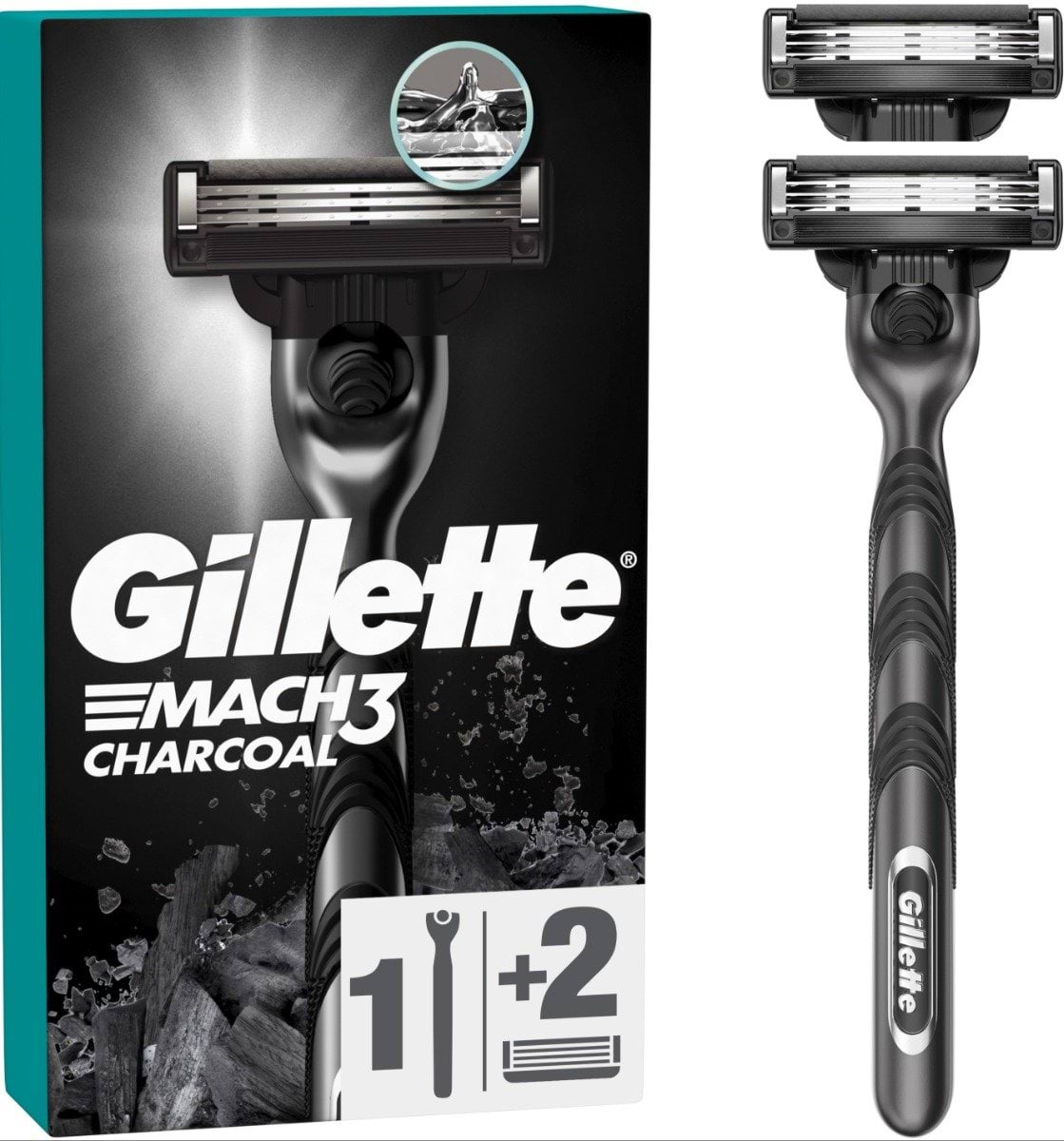 Станок для бритья мужской (Бритва) Gillette Mach3 с 2 сменными картриджами,1 шт