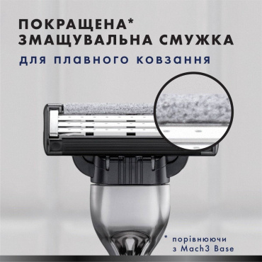 Змінні картриджі для гоління (лезо) чоловічі Gillette Mach3 Charcoal 3 леза, 8 шт фото 3