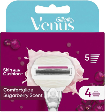 Сменные картриджи для бритья женские Venus Comfortglide Olay Sugarberry, 4 шт фото 1