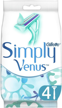 Одноразові станки для гоління жіночі Simply Venus 2, 4 шт