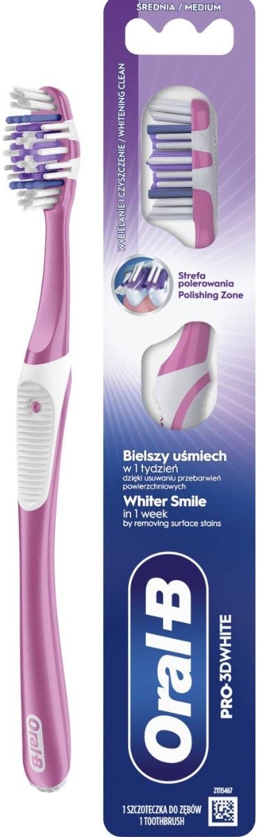 Зубна щітка Oral-B Pro 3D White Відбілювання середньої жорсткості 1 шт.