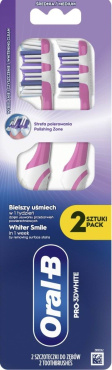 Зубная щетка Oral-B Pro 3D White Отбеливание средней жесткости 2 шт. фото 1