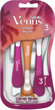 Одноразові станки для гоління жіночі Venus Smooth Miami, 3 шт фото 1