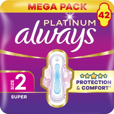 Гігієнічні прокладки Always Platinum Super (Розмір 2) 42 шт