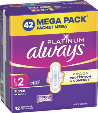 Гігієнічні прокладки Always Platinum Super (Розмір 2) 42 шт фото 1
