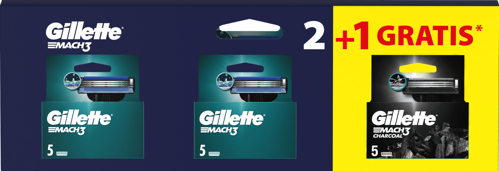 Сменные картриджи для бритья мужские Gillette Mach3, 10 шт. + Сменные картриджи для бритья (лезвия) мужские Gillette Mach3 Древесный уголь 5 шт в подарок