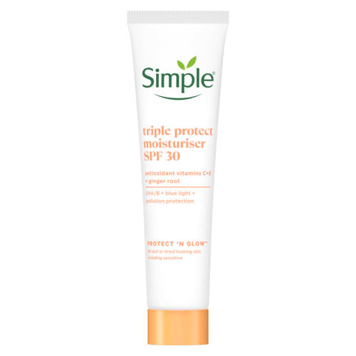 Крем для лица Simple "Увлажняющий тройной защиты Protect & Glow SPF30", 40 мл