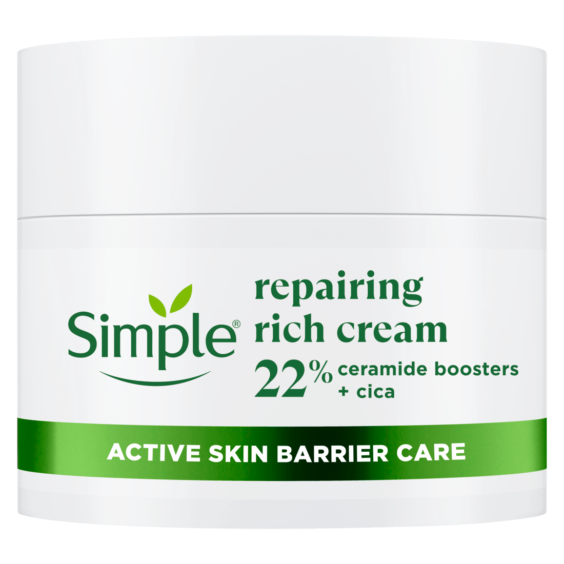Крем для лица Simple восстанавливающий с церамидом, бустерами, центеллой Active Skin Barrier Care, 50 мл