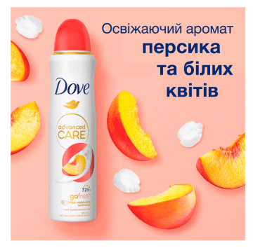 Дезодорант-спрей Dove Персик и Белые Цветы, 150 мл фото 6