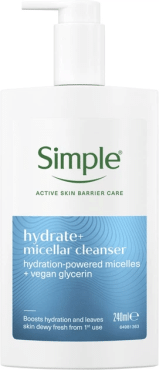 Зволожуючий міцелярний засіб для вмивання Simple Active Skin Barrier Care 240 мл