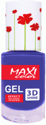 MAXI лак д/ногтей гель эффект Color Hot Summer №24 Серый бриллиант, 10мл