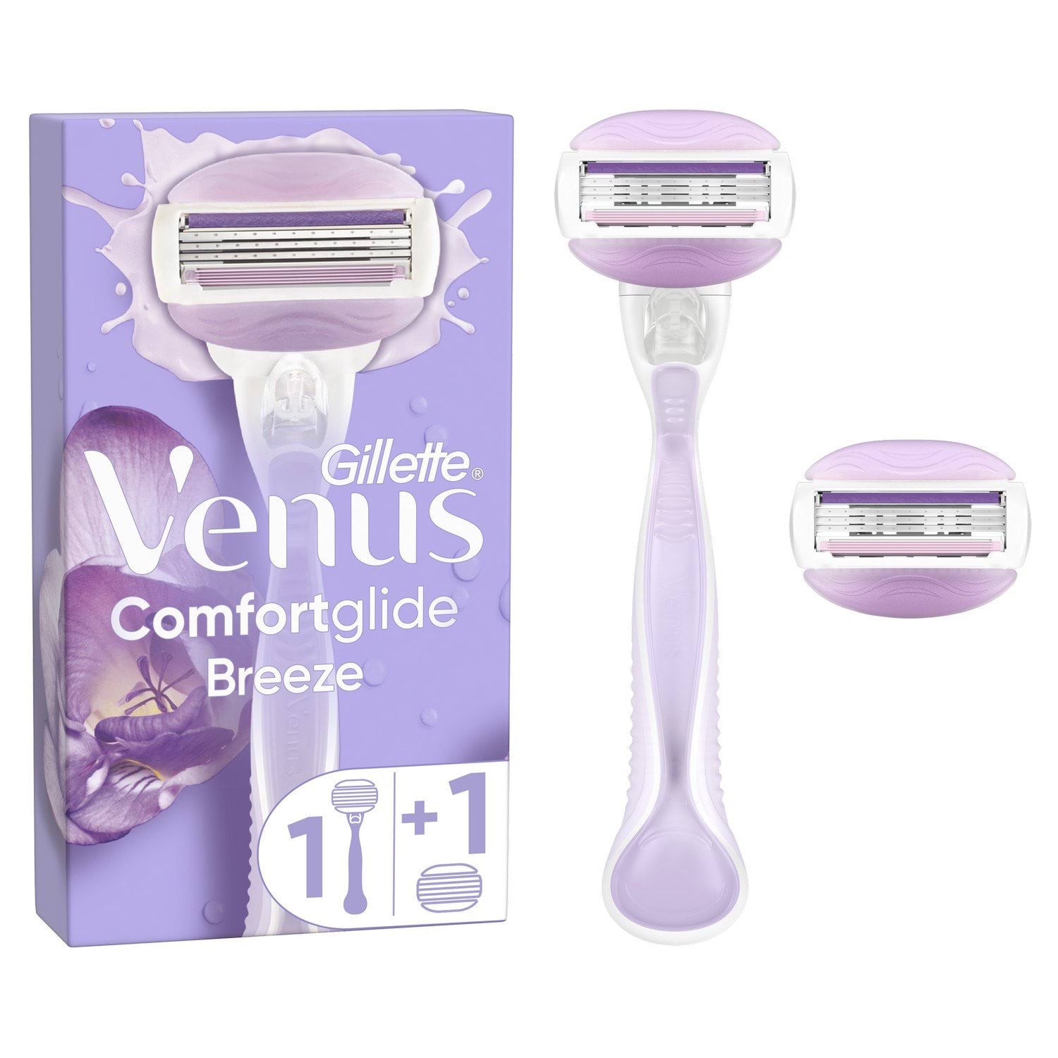 Станок для бритья женский (Бритва) Venus ComfortGlide Breeze с 2 сменными картриджами.