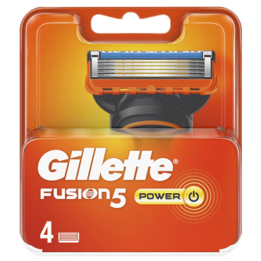 Змінні картриджі для гоління (леза) чоловічі Gillette Fusion5 Power 4 шт фото 1
